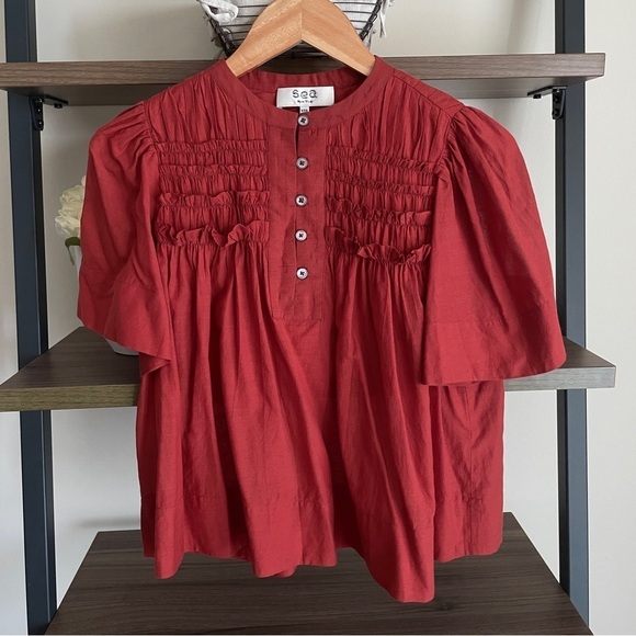 Sea Tops - Sea New York Top Size XXS Smocked Ruffle